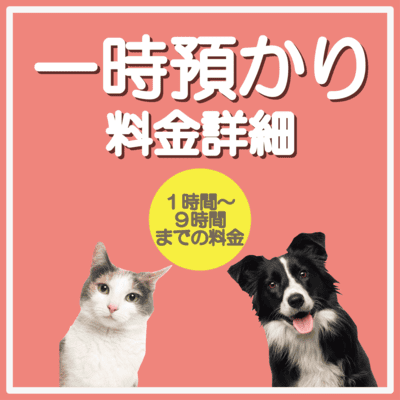 一時預かり料金詳細 1時間〜9時間までの料金