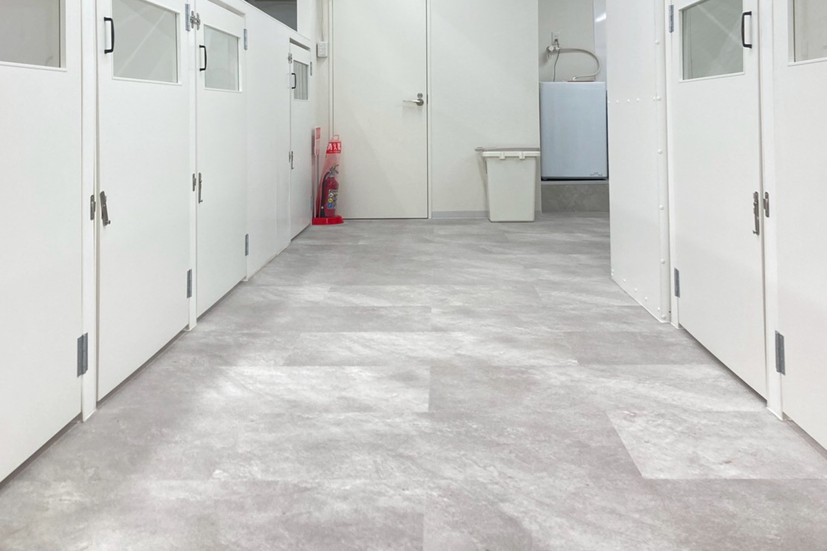 ワンルーク横浜都筑区店のペットホテル内運動スペース